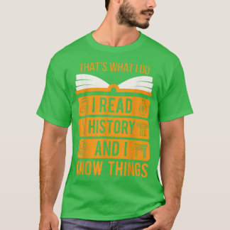 Camiseta Eu Li História e Sei Coisas Amantes de Livros Boni