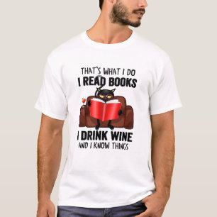 Camiseta eu li livro que bebo t-shirt de vinho