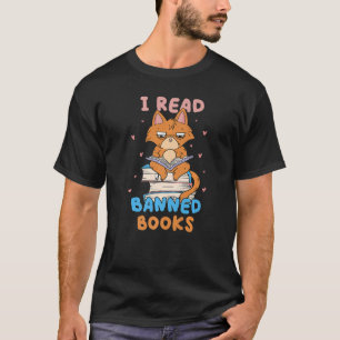 Camiseta Eu Li Livros Banidos Biblioteca Cat Animal Rights