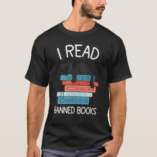 Camiseta Eu Li Livros Banidos Leitor de Gatos Negros Libera