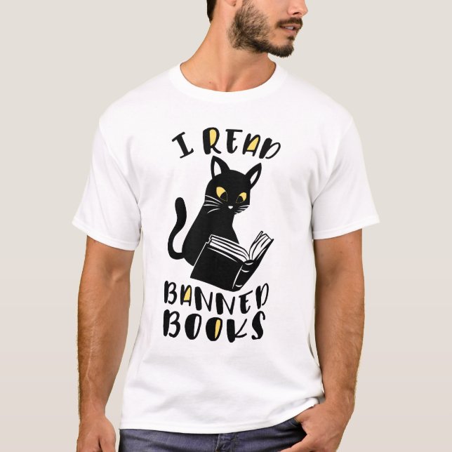 Camiseta Eu li livros proibidos Cat (Frente)