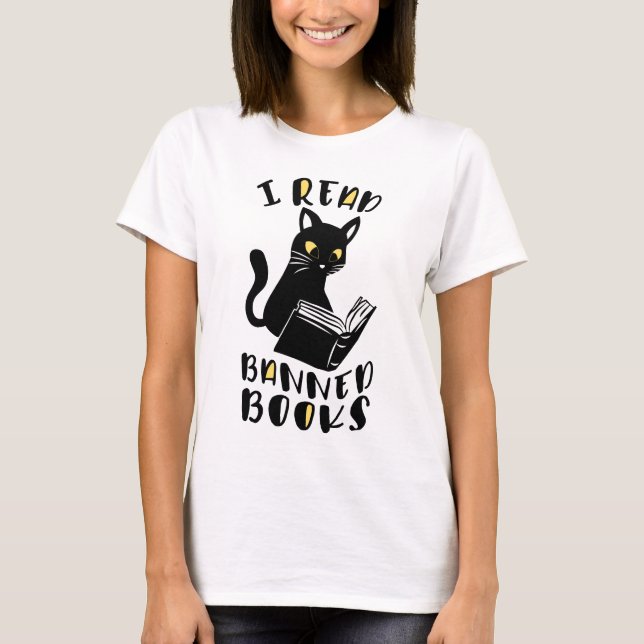 Camiseta Eu li livros proibidos Cat (Frente)