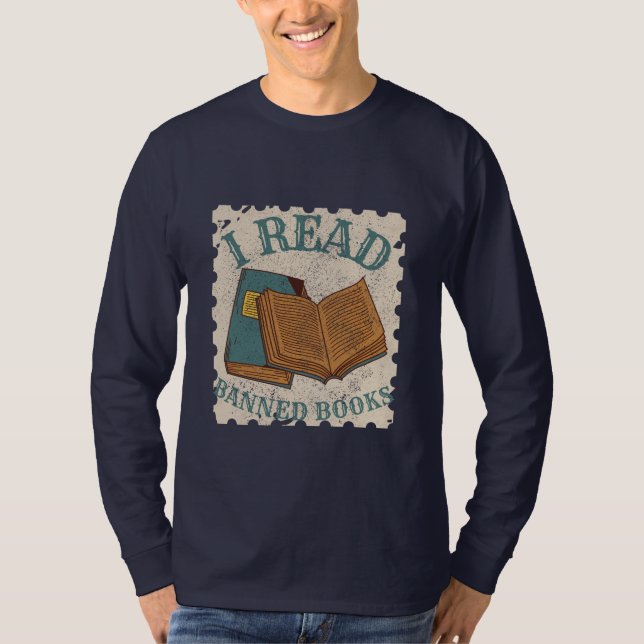 Camiseta eu li livros proibidos livros antigos amantes de T (Frente)