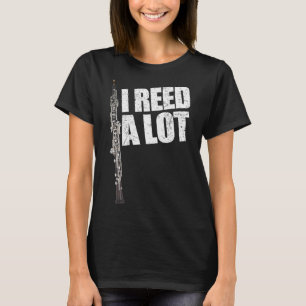 Camiseta Eu Li Muito Oboe Player Engraçado Oboes Música Pre
