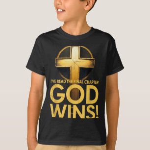 Camiseta Eu Li O Capítulo Final Deus Vence Cruz Cristã