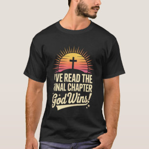 Camiseta Eu Li O Capítulo Final Deus Vence Fé Cristã