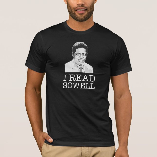 Camiseta Eu li o t-shirt do libertário de Thomas Sowell (Frente)