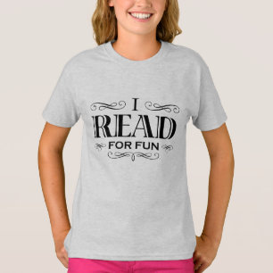 Camiseta Eu li para o divertimento (o design preto do