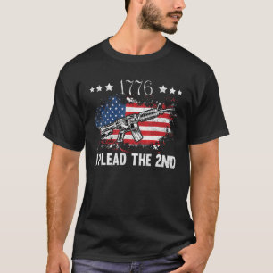 Camiseta Eu Lidero A Emenda Do segundo Pro-Gun Ar-15 Rifle 