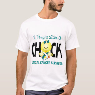 Camiseta Eu lutei como um sobrevivente do cancro do colo do