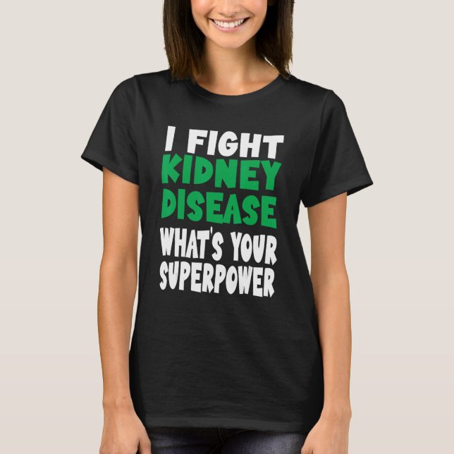 Camiseta Eu Luto contra a Doença dos Rins Consciencializaçã (Frente)