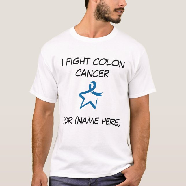 Camiseta Eu luto o cancro do cólon, por… (Frente)