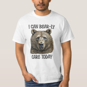 Camiseta Eu Mal Posso Me Importar Hoje   Urso Sarcástico Tr