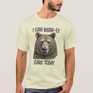 Camiseta Eu Mal Posso Me Importar Hoje   Urso Sarcástico Tr