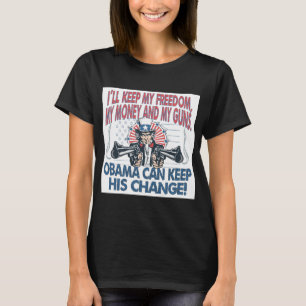 Camiseta Eu manterei minhas armas, dinheiro da liberdade