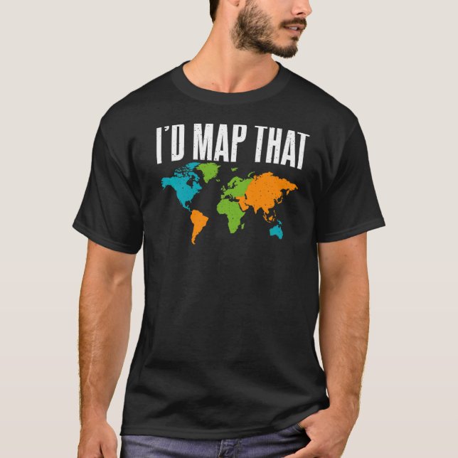 Camiseta Eu Mapearia Este Professor Geógrafo (Frente)