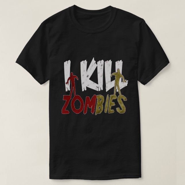 Camiseta Eu Matar Zombies (Frente do Design)
