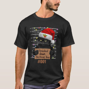 Camiseta Eu Matei O Gato Da Árvore De Natal