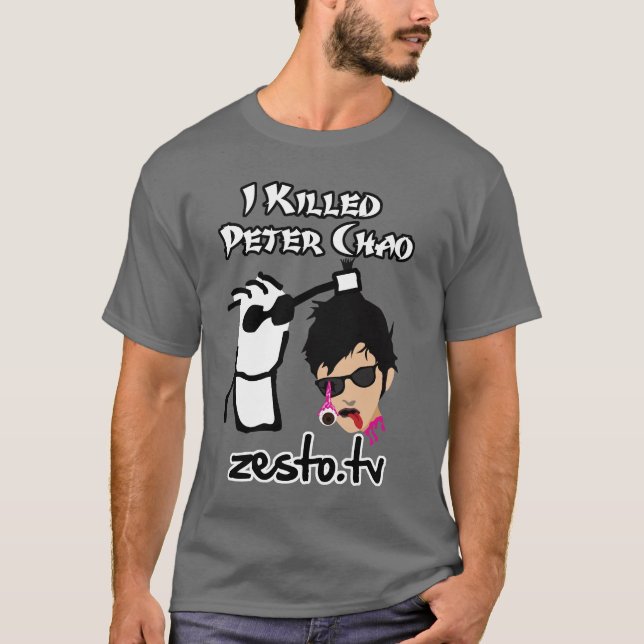 Camiseta Eu matei o t-shirt de Peter Chao (Frente)