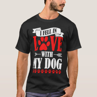 Camiseta Eu Me Apaixonei Pelo Meu Cachorro Dia dos Namorado