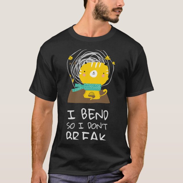 Camiseta Eu Me Dobro Para Não Quebrar Um Boneco Com Um Gato (Frente)