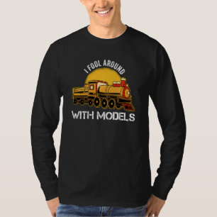 Camiseta Eu Me Envolvo Com Modelos De Brinquedo Ferroviário