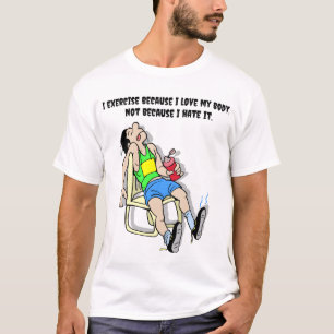 Camiseta Eu me exercito porque eu amo meu corpo 1 Tim 4:8