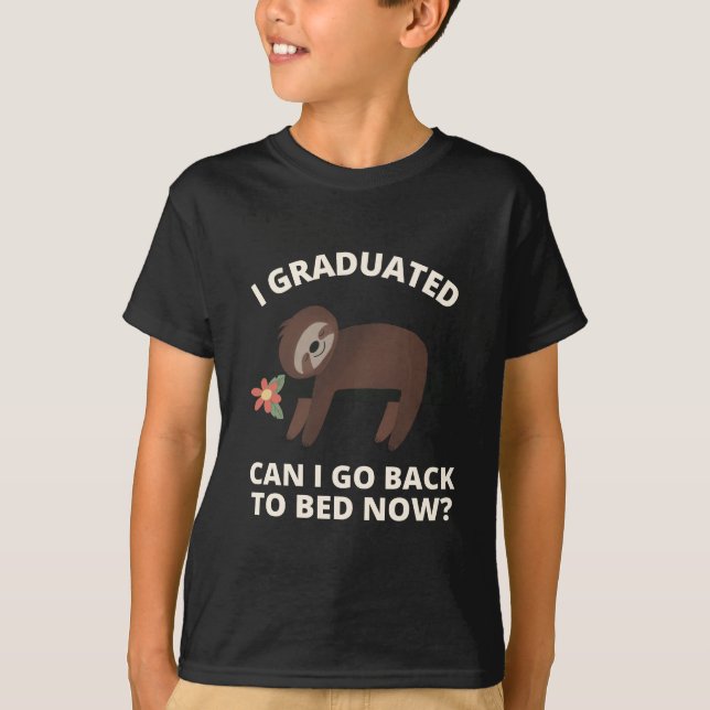Camiseta Eu me formei Posso voltar para a cama agora (Frente)