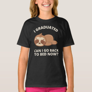 Camiseta Eu me formei, posso voltar para a cama agora T-Shi