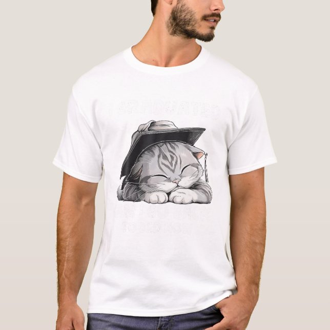 Camiseta Eu Me Formei Posso Voltar Para A Cama De Graduação (Frente)