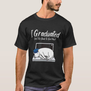 Camiseta Eu Me Formei Posso Voltar Para a Cama Gato de Form