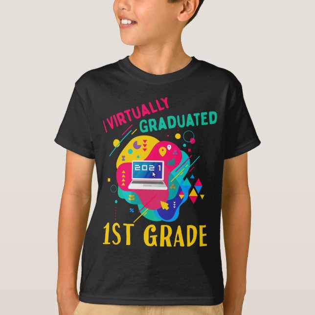 Camiseta Eu me formei virtualmente em 1RUA GRADE em 2021.Ca (Frente)