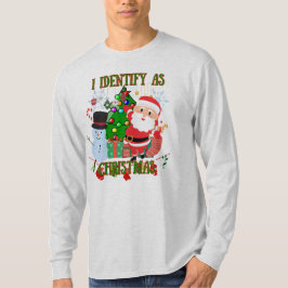Camiseta Eu me identifico com o Natal