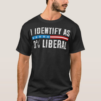 Camiseta Eu Me Identifico Como 0 Liberal Divertido Político