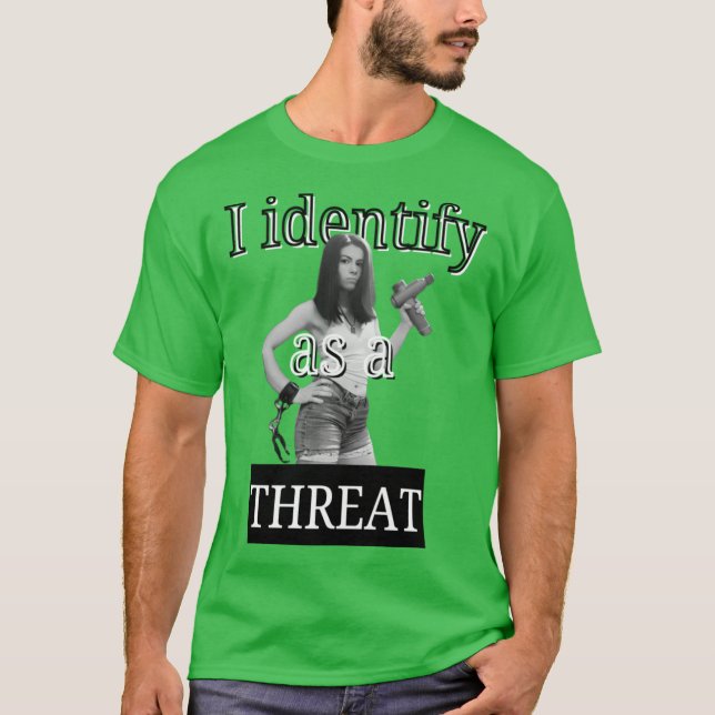 Camiseta Eu Me Identifico como uma Ameaça (Frente)