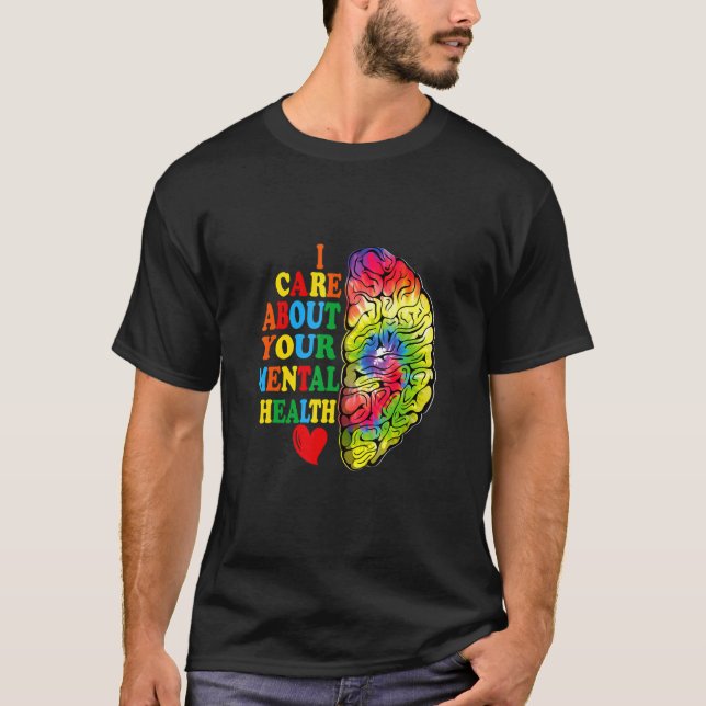 Camiseta Eu me importo com seu autismo cerebral saudável (Frente)
