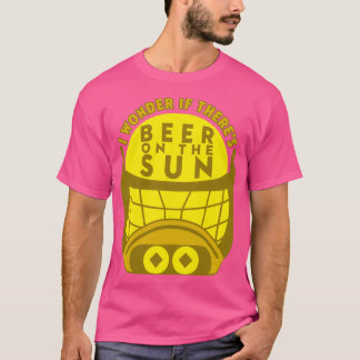 Camiseta Eu Me Pergunto Se Há Cerveja No Sol