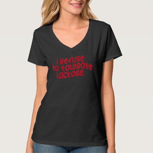 Camiseta Eu me recuso a tolerar lactose_86 (Frente)