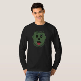 Camiseta Eu Me Sinto Como um Zumbi Sem Cérebro de Manga Lon