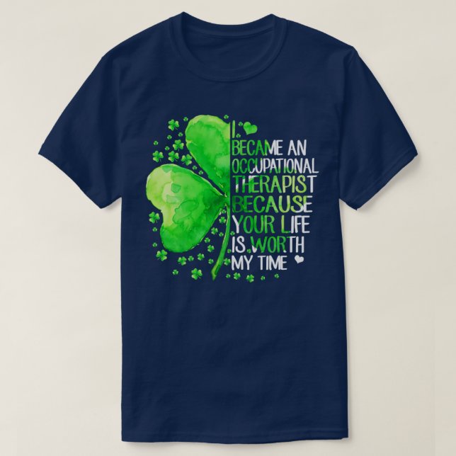 Camiseta Eu me tornei um terapeuta ocupacional (Frente do Design)