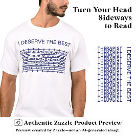 Camiseta Eu Mereço a Melhor Mensagem Secreta, Nome, Azul
