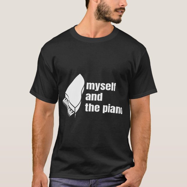 Camiseta eu mesmo e piano (Frente)