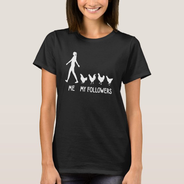 Camiseta Eu, Meus Seguidores, Frangos De Frangos, Cute Anim (Frente)