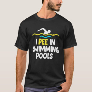 Camiseta Eu mijo em Piscinas Nadando Natação Festa na Equip