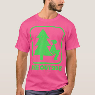 Camiseta Eu mijo fora da moça Sinal engraçado acampamento s