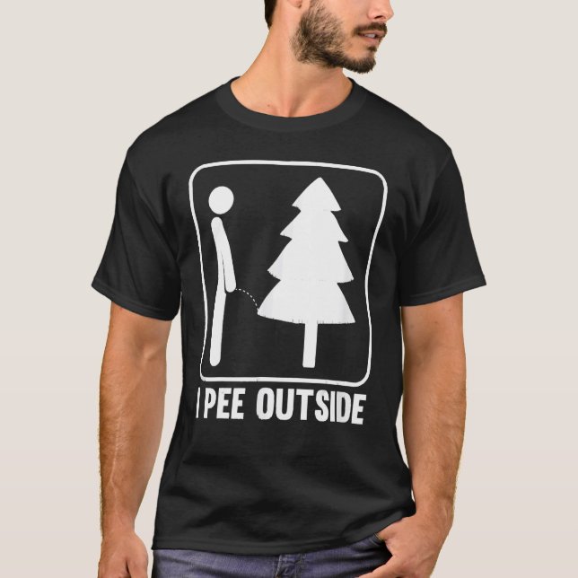 Camiseta Eu mijo fora do acampamento engraçado (Frente)
