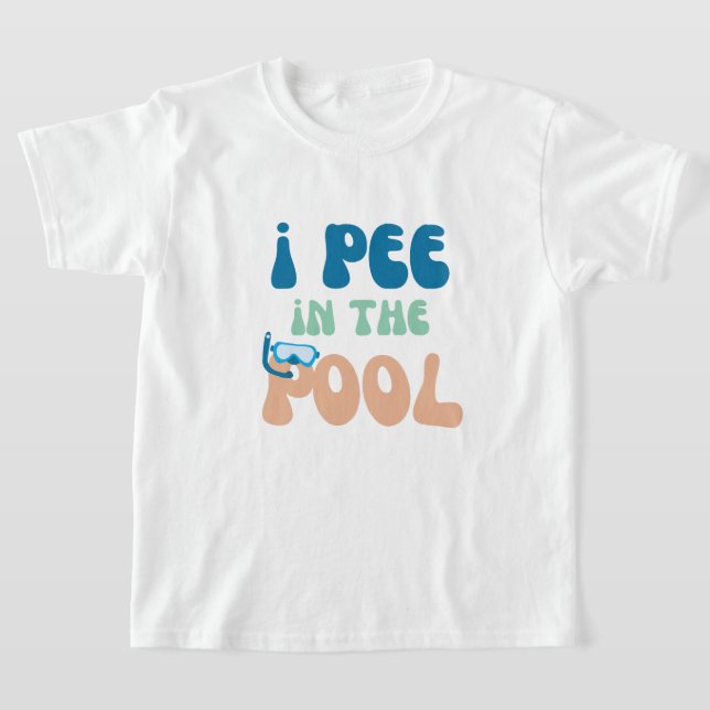 Camiseta eu mijo na piscina nadando engraçado para nadar (Postura )