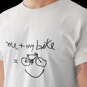 Camiseta Eu + Minha Bicicleta = Felicidade