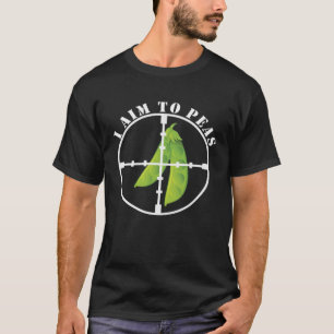 Camiseta Eu miro as ervilhas Veggie Pun Pun Mundo Paz