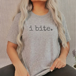 Camiseta Eu Mordo Aço Leve Humor Sarcástico e Sombrio